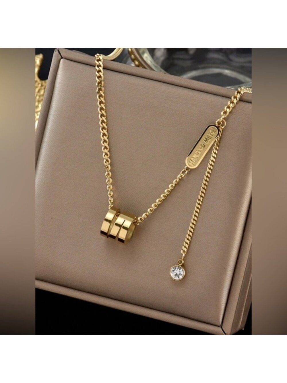 Gold Plated Stainless Steel Pendant Necklace